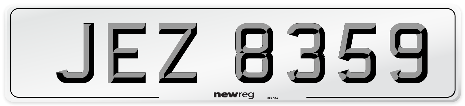 JEZ 8359 Number Plate from New Reg